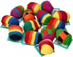 balle de jonglage crochetée hacky sack Goki