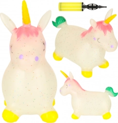Jouet sauteur pour enfants avec pompe - Licorne en caoutchouc