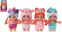 Poupée Mini Baby avec bonnet animal 15 cm