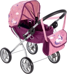 Poussette pour poupées avec nacelle ovale Unicorns
