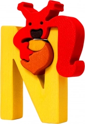 Alphabet des animaux – lettre N avec écureuil