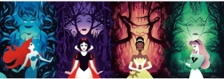 Puzzle panoramique CLEMENTONI Disney princesses et méchants 1000 pièces