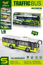 Autobus vert interactif avec lumières et sons 1:16