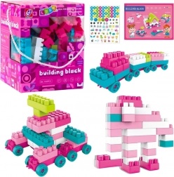 Blocs de construction spatiaux pastel rose – 150 pièces