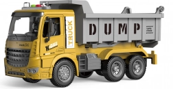 Camion-benne de chantier à inertie avec effets lumineux et sonores 28 cm