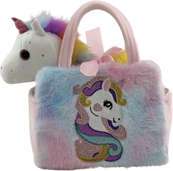 Sac à main en peluche licorne avec étoile