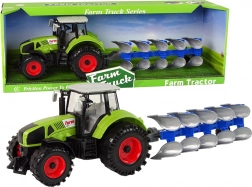 Tracteur avec charrue à friction