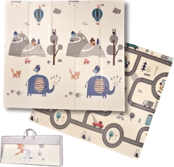 Tapis éducatif pliable en mousse rue/forêt