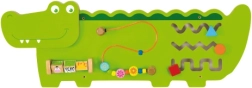 Tableau sensoriel mural en bois crocodile Viga, FSC, Montessori
