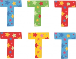 Bigjigs Toys lettre T étoilée – bois 7×7 cm