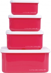 Set de quatre boîtes à goûter Cerises de A Little Lovely Company