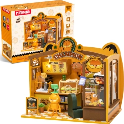 Puremind modèle 3D en bois café GARFIELD avec LED – puzzle DIY
