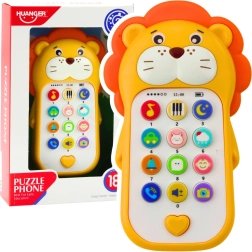 Téléphone éducatif interactif pour tout-petits – petit lion, jaune