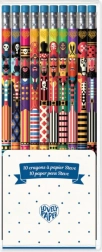 Set de 10 crayons avec gomme DJECO steve
