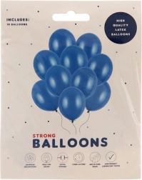 Ballons en latex bleu nacré 27 cm (10 pcs)