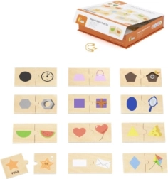 VIGA puzzle en bois – association de formes et d’objets