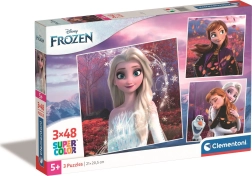 Puzzle 3×48 pièces DISNEY FROZEN – set de puzzles carrés