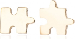 Boucles d’oreilles en acier doré Puzzle