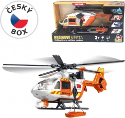 hélicoptère de sauvetage avec treuil et effets lumineux