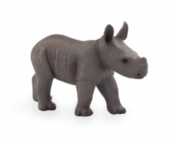 Figurine de jeune rhinocéros debout
