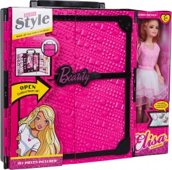 Mega coffret garde-robe avec poupée