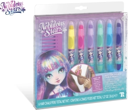 Stylos pailletés pour cheveux Nebulous Stars - 6 pièces