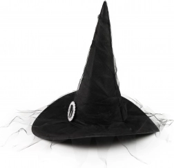 chapeau de sorcier pour enfant avec boucle argentée