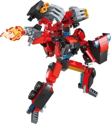 Qman Iron Fist Commander – robot transformable et véhicule de combat, 333 pièces