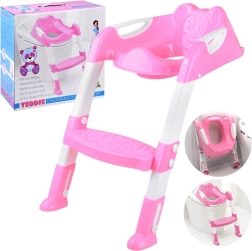 Siège de toilette pour enfant avec marchepieds Panda Rose