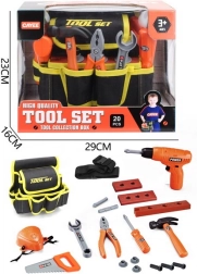 Outils pour enfants avec ceinture textile et perceuse interactive