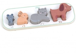 Puzzle à encastrer J’apprends à compter les animaux Vilac Sarah Betz