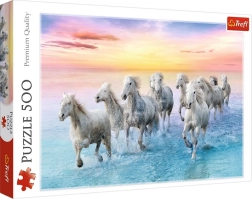 Puzzle 500 pièces Chevaux blancs au galop Trefl