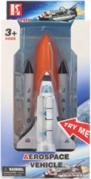 Fusée spatiale avec lumières et sons, métallique, 22 cm