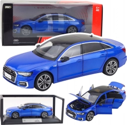 modèle de voiture en métal Audi A6 L 1:18 avec lumières et sons – bleu