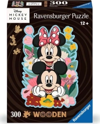Ravensburger puzzle en bois en forme Mickey et Minnie 300 pièces