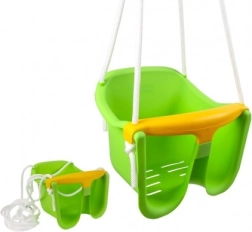 Balançoire pour enfant Baby en plastique avec barre de sécurité – Vert