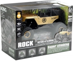 Voiture télécommandée Jeep R/C 1:18 dorée