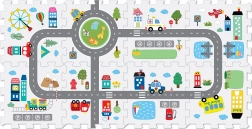 Puzzle en mousse route 8 pcs