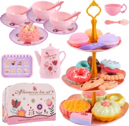 set de thé et de café avec petite théière et biscuits pour enfants