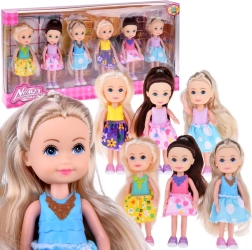 Ensemble de mini-poupées de 12 cm - 6 pièces