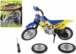 Moto finger avec tournevis et roues interchangeables, 12 cm, métal/plastique