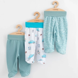 Pantalons à pieds pour bébé New Baby Classic II, lot pour garçon, 3 pièces, taille 56 (0–3 mois)