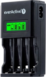 Chargeur noir everActive NC-450 pour piles AA/AAA