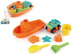 Set de plage voiture et bateau 33 cm