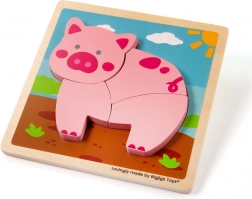 Puzzle D'Encastrement Pour Enfants Petit Cochon