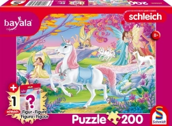 Puzzle bayala : elfes magiques 200 pièces avec figurine Schleich