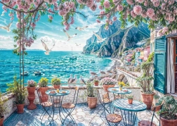 Puzzle terrasse avec vue sur la mer 1000 pièces SCHMIDT