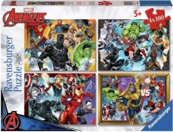 Puzzle Ravensburger Marvel : Avengers 4x100 pièces
