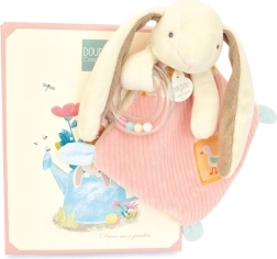Coffret cadeau Lapin rose Ciboulette avec hochet
