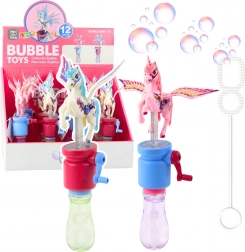 Bulles de savon Licorne avec ailes mobiles 23 cm